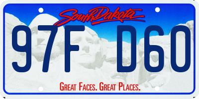 SD license plate 97FD60