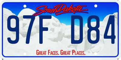 SD license plate 97FD84