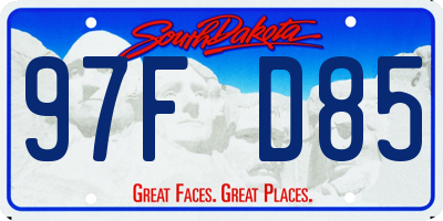 SD license plate 97FD85