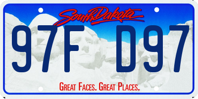 SD license plate 97FD97