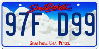 SD license plate 97FD99