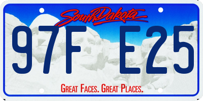 SD license plate 97FE25