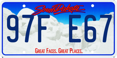 SD license plate 97FE67