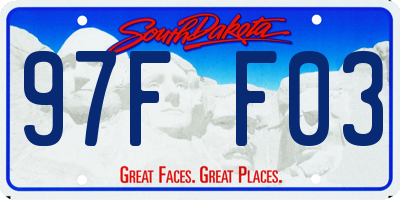 SD license plate 97FF03