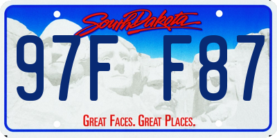 SD license plate 97FF87