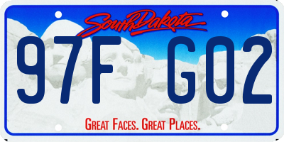 SD license plate 97FG02