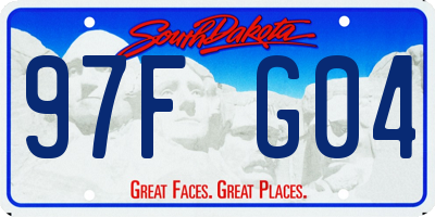 SD license plate 97FG04