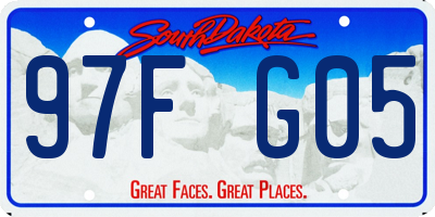 SD license plate 97FG05