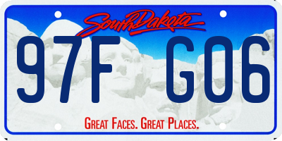 SD license plate 97FG06