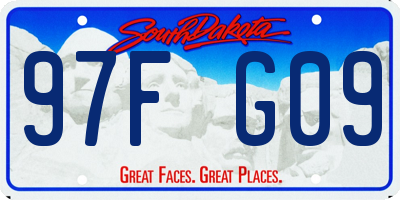 SD license plate 97FG09