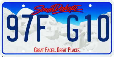 SD license plate 97FG10