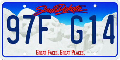 SD license plate 97FG14