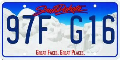 SD license plate 97FG16