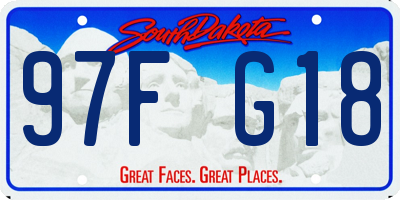 SD license plate 97FG18