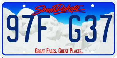 SD license plate 97FG37