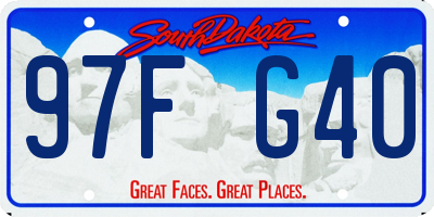 SD license plate 97FG40