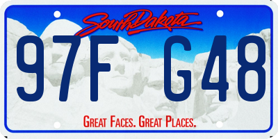 SD license plate 97FG48