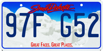 SD license plate 97FG52