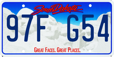SD license plate 97FG54
