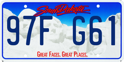 SD license plate 97FG61