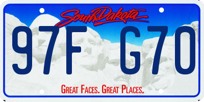 SD license plate 97FG70
