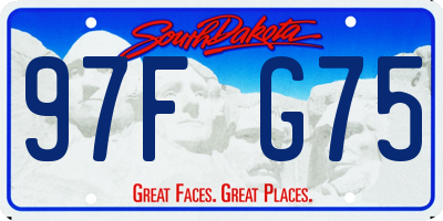 SD license plate 97FG75