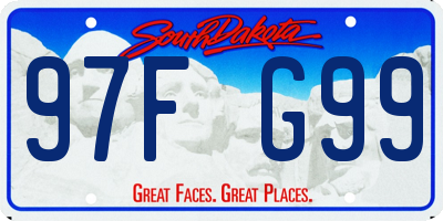 SD license plate 97FG99