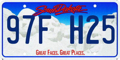 SD license plate 97FH25