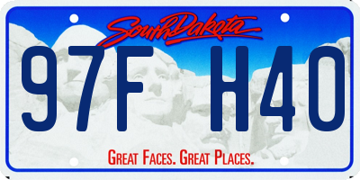 SD license plate 97FH40