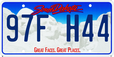 SD license plate 97FH44