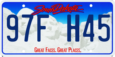 SD license plate 97FH45