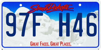 SD license plate 97FH46