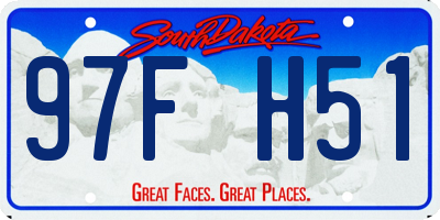 SD license plate 97FH51