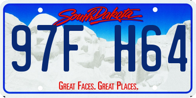 SD license plate 97FH64