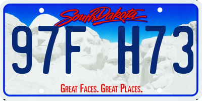 SD license plate 97FH73