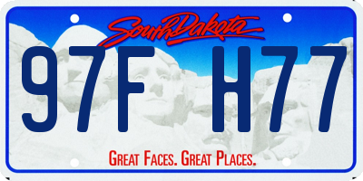 SD license plate 97FH77
