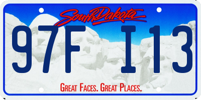 SD license plate 97FI13