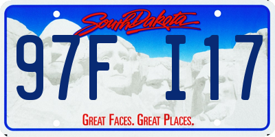 SD license plate 97FI17