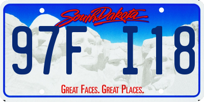 SD license plate 97FI18