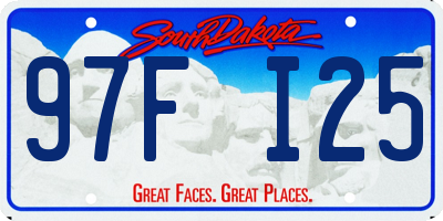 SD license plate 97FI25