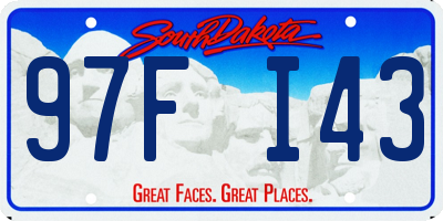 SD license plate 97FI43