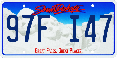 SD license plate 97FI47