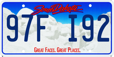 SD license plate 97FI92