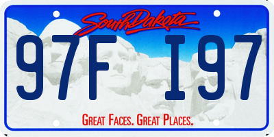 SD license plate 97FI97