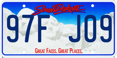 SD license plate 97FJ09