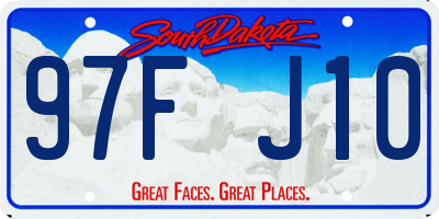 SD license plate 97FJ10