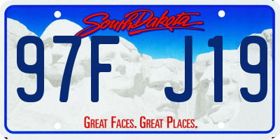 SD license plate 97FJ19