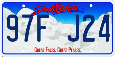 SD license plate 97FJ24