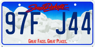 SD license plate 97FJ44