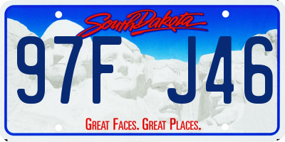 SD license plate 97FJ46